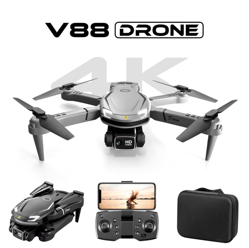 V88 Pro — Drone 4K com Câmera Dupla, FPV Wi-Fi e 2 Baterias
