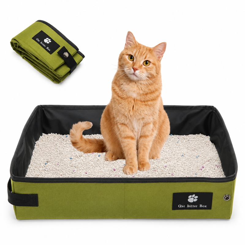 AreiaFácil Pet — Caixa de Areia Dobrável para Viagens com Gatos