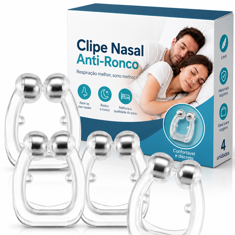 Clipe Nasal Anti Ronco - 4 Unidades