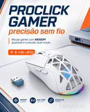 ProClick Gamer o — Mouse Gamer Sem Fio com 4800DPI Ajustável