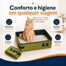 AreiaFácil Pet — Caixa de Areia Dobrável para Viagens com Gatos