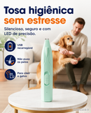 Aparador Elétrico de Pelos para Pets – Silencioso com LED