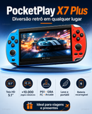 PocketPlay X7 Plus — Videogame Portátil Retrô com Tela 5.1